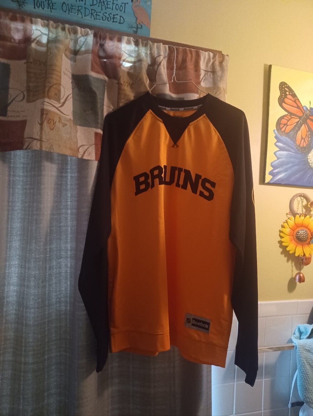Reebok Bruins Raglan Pullover - Gold & Black